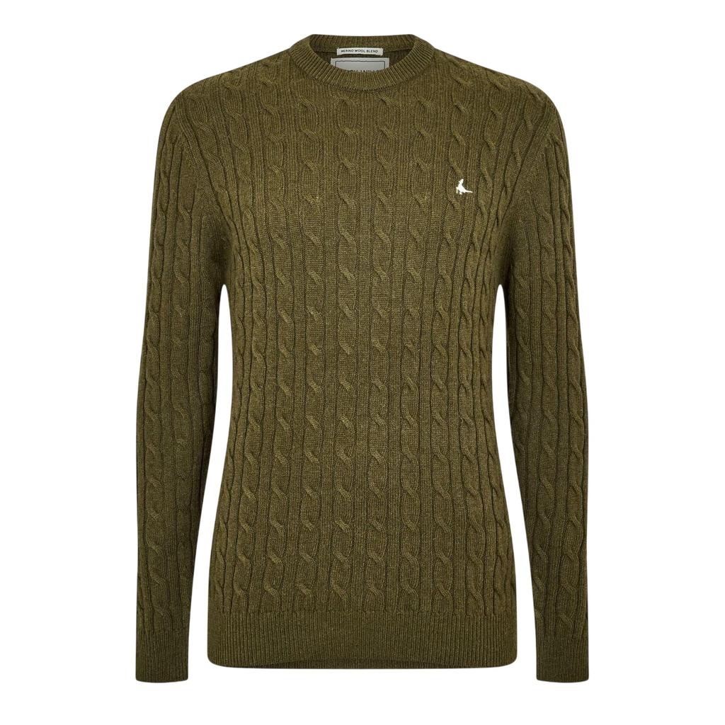 Jack Wills Herren Marlow Zopfmuster Merino-Wollpullover