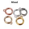 5Pcs Alloy O Ring Spring Clasps With Hole Openable Round Carabiner Keychain Bag Clips Hook Connector For DIY Jewelry Key Rings
