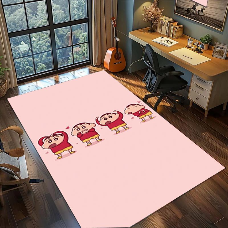 Bedroom Decor Crayon Shin-chan Large Area Non Slip Washable Rug Gamer Room Floor Mat
