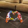 Herz Hände Skulptur Bunte Graffiti Liebesgeste Verzierung Bunte Malerei Herz Hand Skulpturen Liebesgeste Pop Art