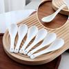 UOSO Pure White Ceramic Long-Handle Spoons