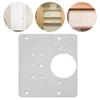 Stainless Steel Hinge Fixing Plate with Mounting Screw Kitchen Cupboard Door Hinge Repair Kit for Cupboard Cabinet Wardrobe Door
