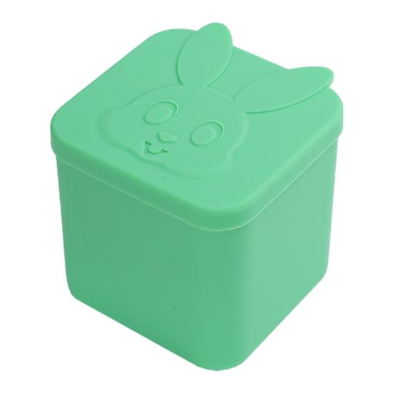 Silicone Bear Bunny Dips Containers Salad Dressing Container Condiment Snacking Box with Lids Food Safe Lunchbox Organizer for Kids