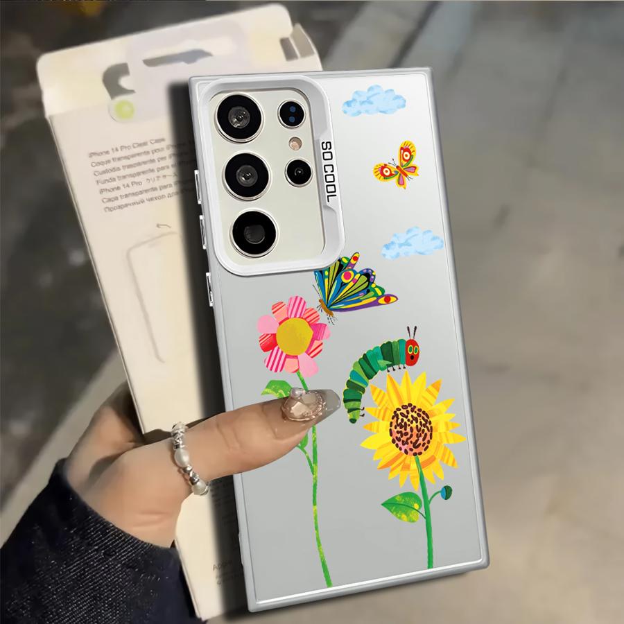 

Мультяшная утка с цветами Чехол для Samsung Galaxy S25 Note 20 Ultra S21 S20 Plus S23 S23 Ultra S25Edge S22 S24 FE Чехол для телефона Galaxy S21 Ultra 5G