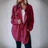 Winter Women's Fashion Long-sleeved Single-breasted Cardigan Fleece Sweater Woolen Jacket