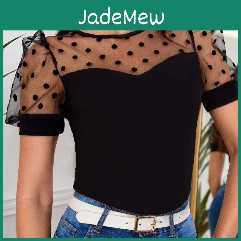 Summer Fashion Womens Casual Yyfs Spring Solid Color Print Short Sleeve Oneck Blouses Shirts