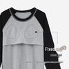 Women's Long Sleeve Cotton Pajama Set with Bra Pads - Sweet Cartoon, Plus Size, Antibacterial, Loose Fit