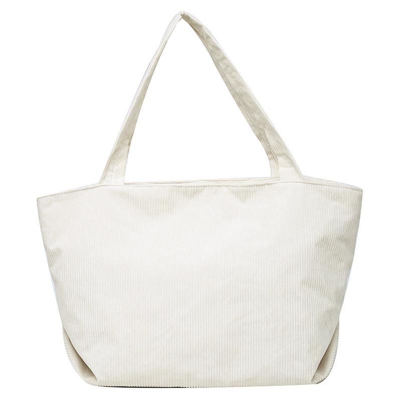 Canvas Tote Bag With Stitching For College Students Street Style Fashion