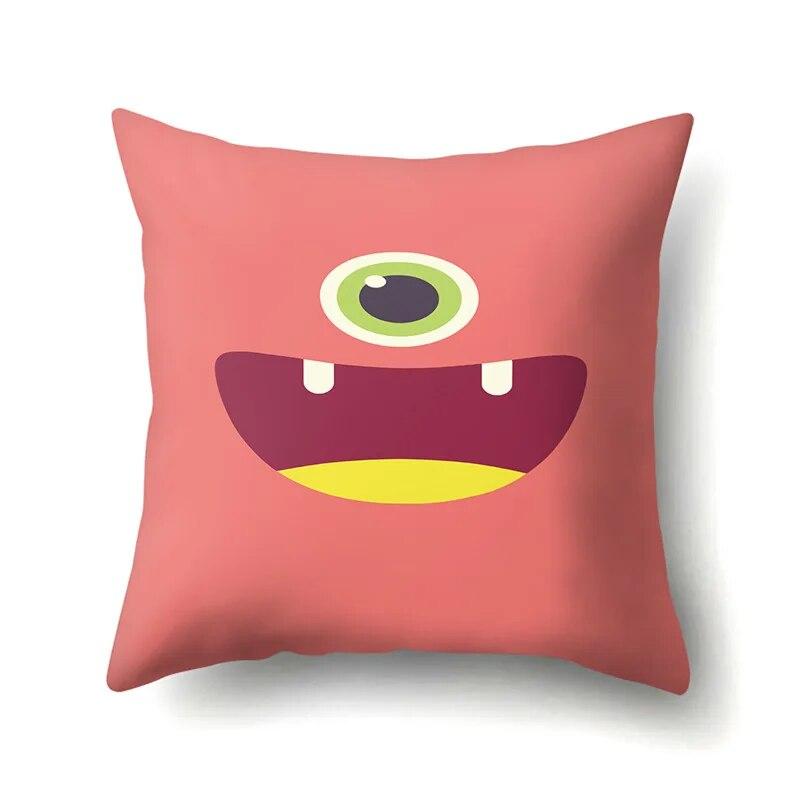Cute Little Fresh Monster Expression Pattern Printed Fasa de Perna Canapea Scaun