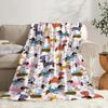 Cute Dachshund Blanket Soft Flannel Cartoon Print Blanket Sofa Bedroom Dormitory Nap Blanket