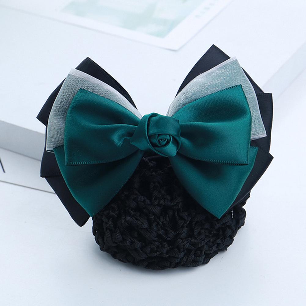 Dantelă Satin Fundă Plasă de Păr Barretă Personal Bancar Însoțitor de Bord Asistente Clipuri de Păr Satin Plasă Snood Accesorii de Păr Femei Agrafe de Păr