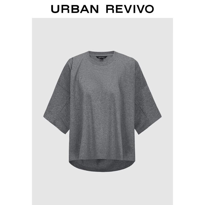UR 2025 Women s Oversized Pleated Cotton T-Shirt S
