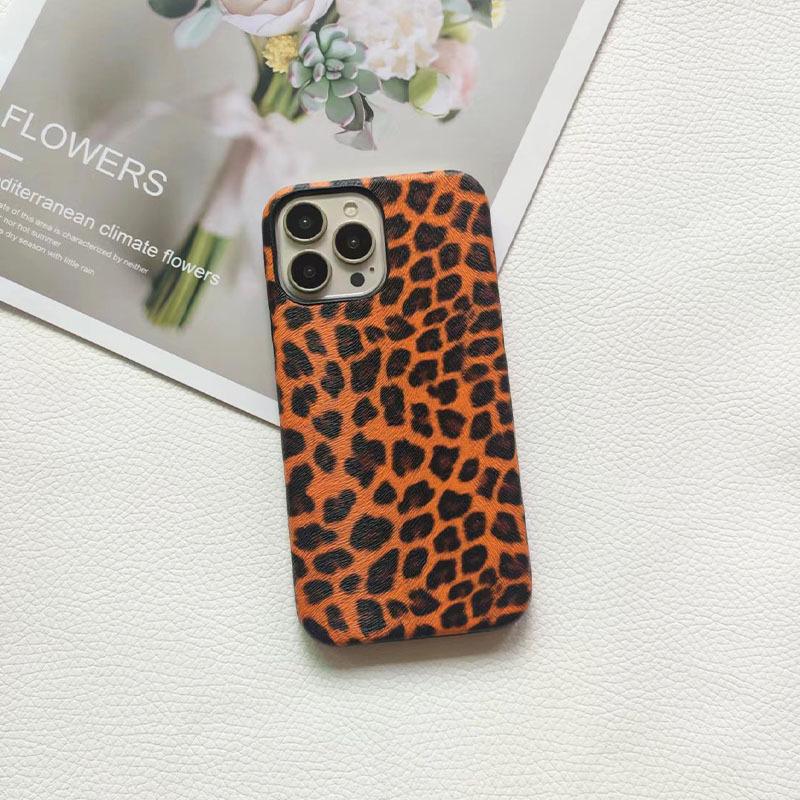 For Apple iPhone 7 To iPhone 16E 16 Pro Max Lady Leopard Print Fashion Half Pack PU Leather Phone Case Cover