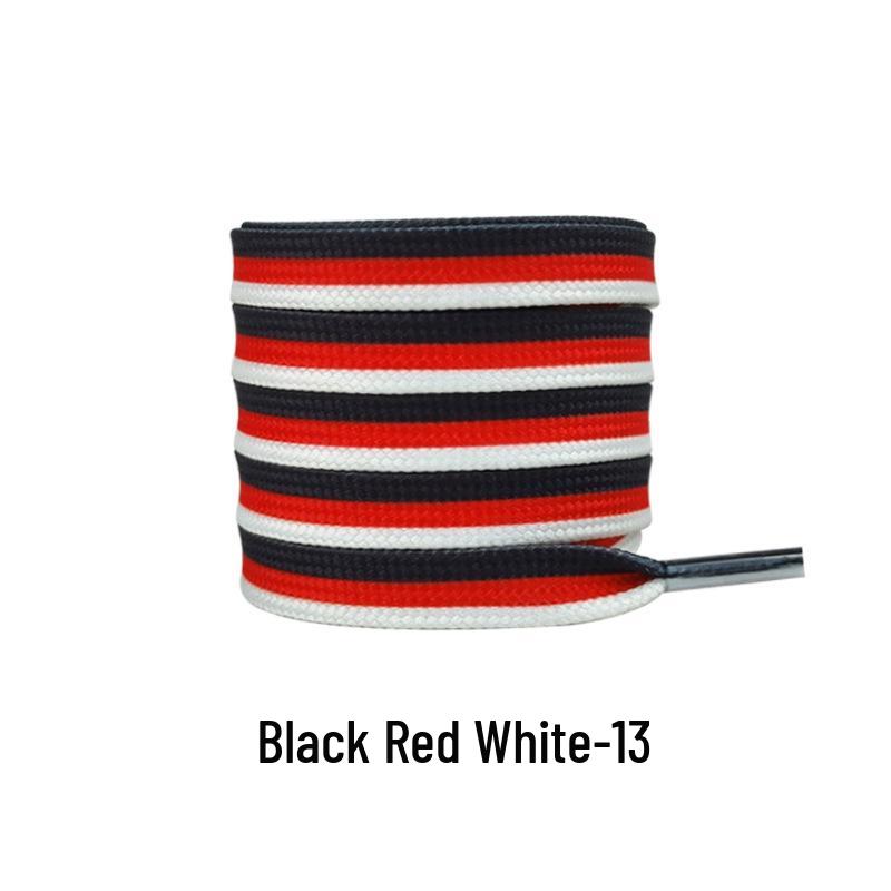 Three-Color Patchwork Macaron Shoelaces for Canvas, White Shoes - AJ1, AF1, Dunk