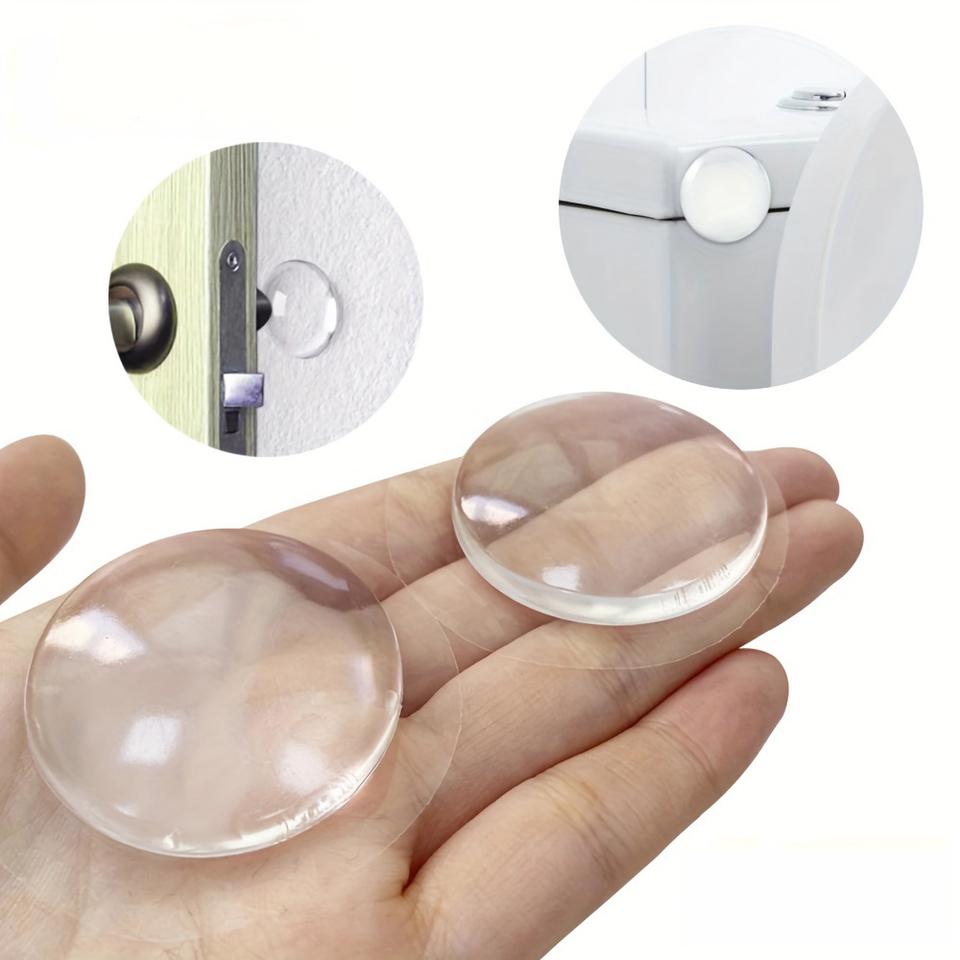 1/4/6Pcs Door Knob Wall Shield Clear Soft Rubber Door Stopper Door Handle Bumper Mute Stickers Wall Protector Muffler Pad Protective Plug