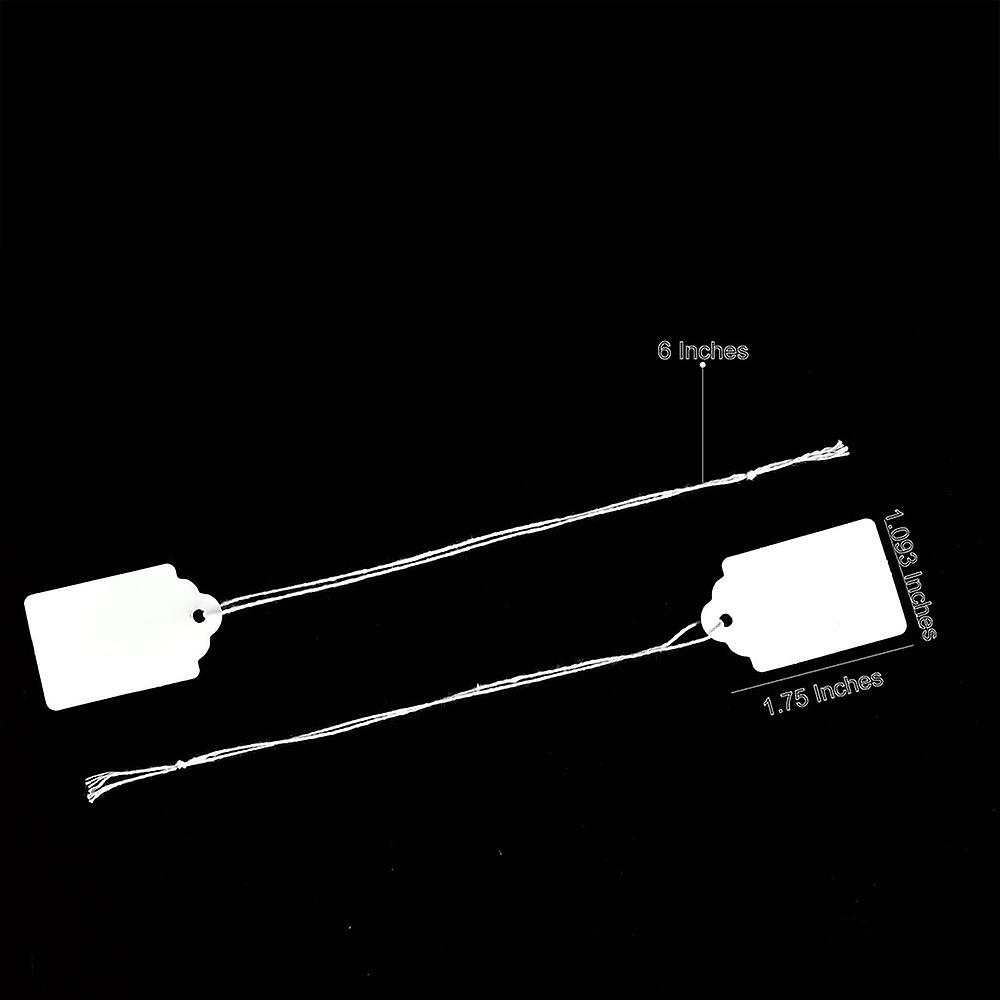 Price Tags With String Attached, 100pcs White Smooth Surface Marking Merchandise Strung Tags Writable Label Hang Tags For Pricing Gift Jewelry Clothin
