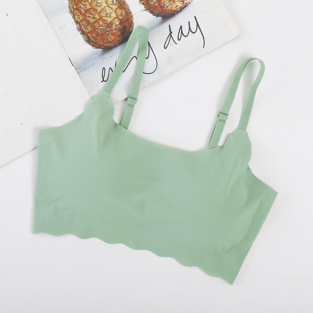 Sutien Camișol Mărimi Mari Fără Cusături de Generația a Doua din Mătase de Gheață cu Design Frumos la Spate.