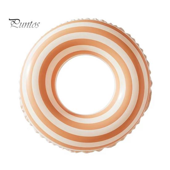 Leakproof Swim Ring Vintage Striped Swimming PVC Thickened Inflatable Men Women Beach Party Float Tube for Pool Child Water