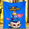 Coperta Stampata Tema Blox Fruits - Perfetta per Divano, Letto, Viaggio e Uso Esterno | Lavabile in Lavatrice, Accogliente e Durevole.