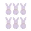 Cutlery Case Lovely Rabbit Cutlery Holder Cutlery Bag for Easter Christmas New Year Decor Non Woven Cloth Resuable 6PCS