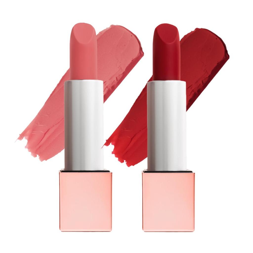 Gleva Cream Matte Lipstick for Women, Long Lasting Moisturizing Matte Lip Color, One Swipe High Pigmentation, Smooth Lightweight Formula, Smudge