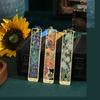Metal Sunflower Hollow Bookmark Chinese Style Creative Painted Book Holder Tassel Pendant Kids Stationery School Office Supplies