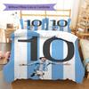Messi Pattern Bedding,Quilt Set Quilt Cover Pillowcase Home Birthday Gift (1 * duvet cover + 2 * pillowcase, without core)