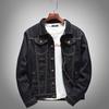 Men's Winter Casual Long Sleeve Turn-down Collar Solid Denim Jacket Coat