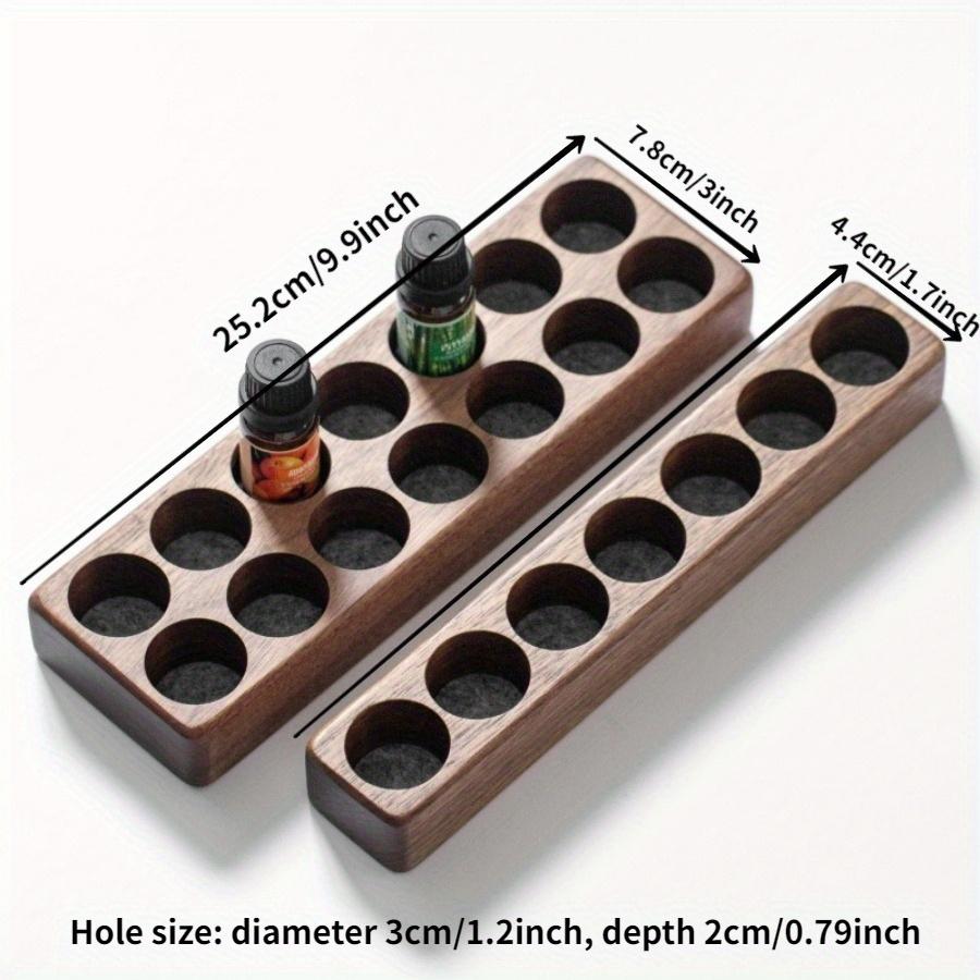 1Pc Walnut Essential Oil Cosmetics Storage Rack Wooden Desktop Standing Display Rack Bathroom Kitchen Household Partition Log