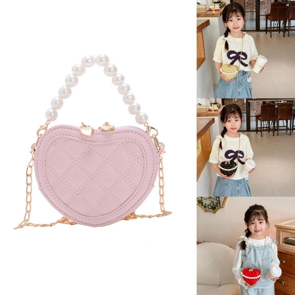 Trendy And Stylish Kids Shoulder Bag With Quilted Pattern Cute Heart For Boys And Girls