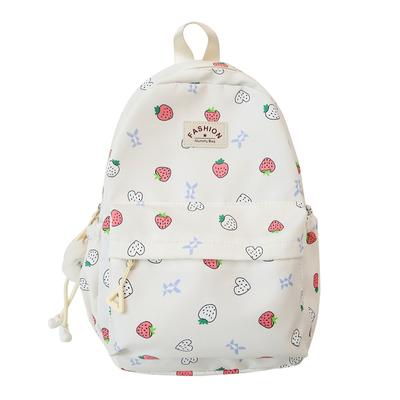 Weiblicher Rucksack mit Erdbeerdruck, für Schüler, Schulranzen, Reiserucksack