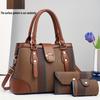 Classic Striped Women's Handbag Set, High-Quality Fashionable Versatile Three-Piece Set