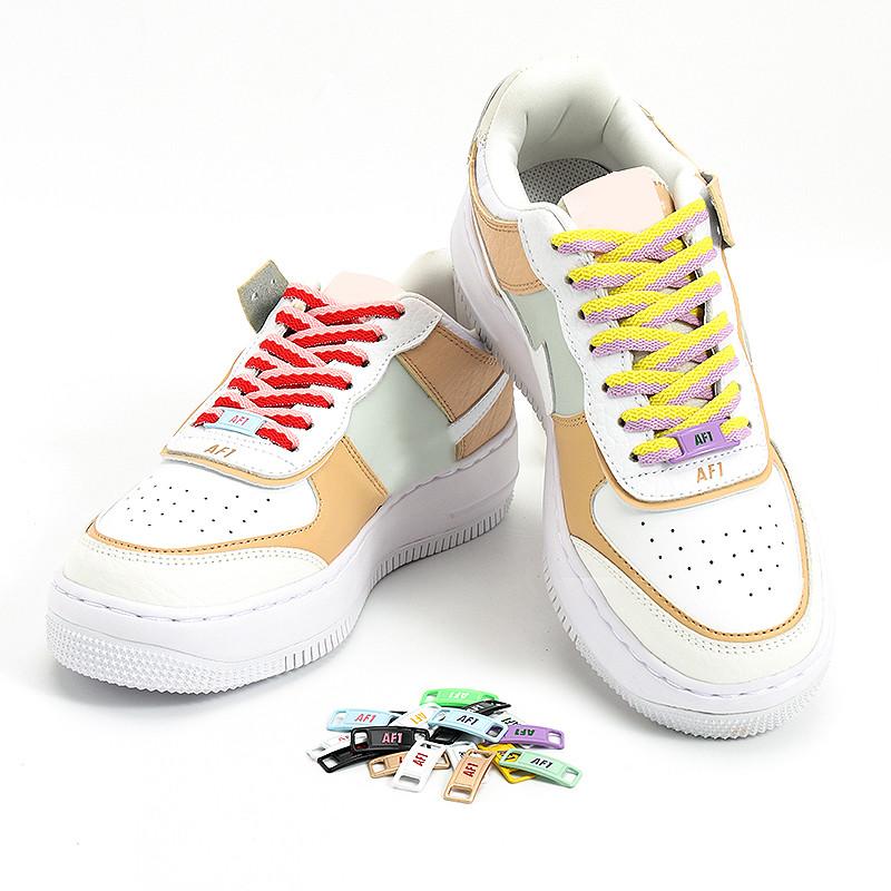 NEW 1 Pair Metal Shoelaces Buckle AF1 Shoe Decoration Suitable for All Shoes Sneakers Shoes Accessories Flat Shoelace Buckle