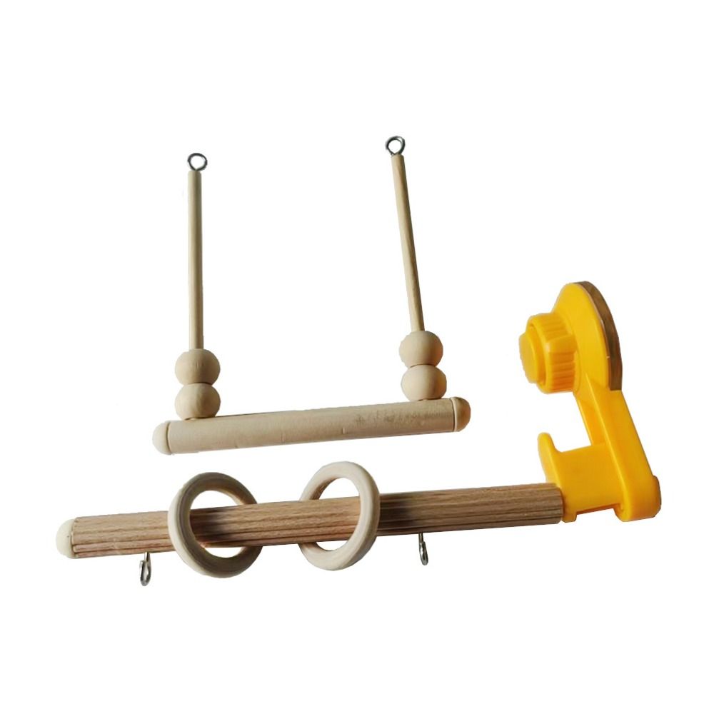 Suction Cup Bird Perch Suspended Parrot Training Rack Platform Parakeet Swing Toy  Window