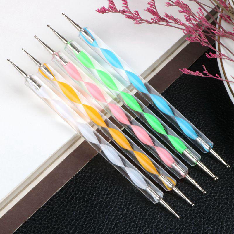 5-Piece Double-Headed Nail Art & Polymer Clay Dotting Tool Set