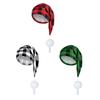 Men's Night Sleeping Cap Adjustable Stocking Cap Buffalo Plaid Santa Hat with Pom Ball Tassel for Winter Christmas Party Dwarf Gnome Costume