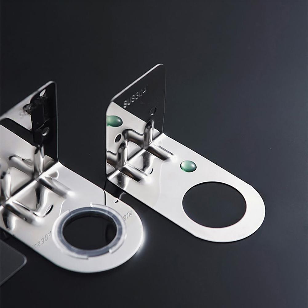 Shower Bottle Holder Silver/Black Stainless Steel 1 Pc