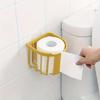 Creative Punch-Free Toilet Paper Shelf Storage Rack Bathroom Kitchen Tissue Box Wall-Mounted Paper Storage Box Paper Holder