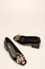 Black Patent Leather Stone Women's Heels