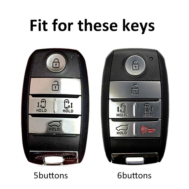 For Kia Sedona Sorento Grand Carnival 5Button Shell Fob Holder Smart Remote Tpu Car Key Case Cover