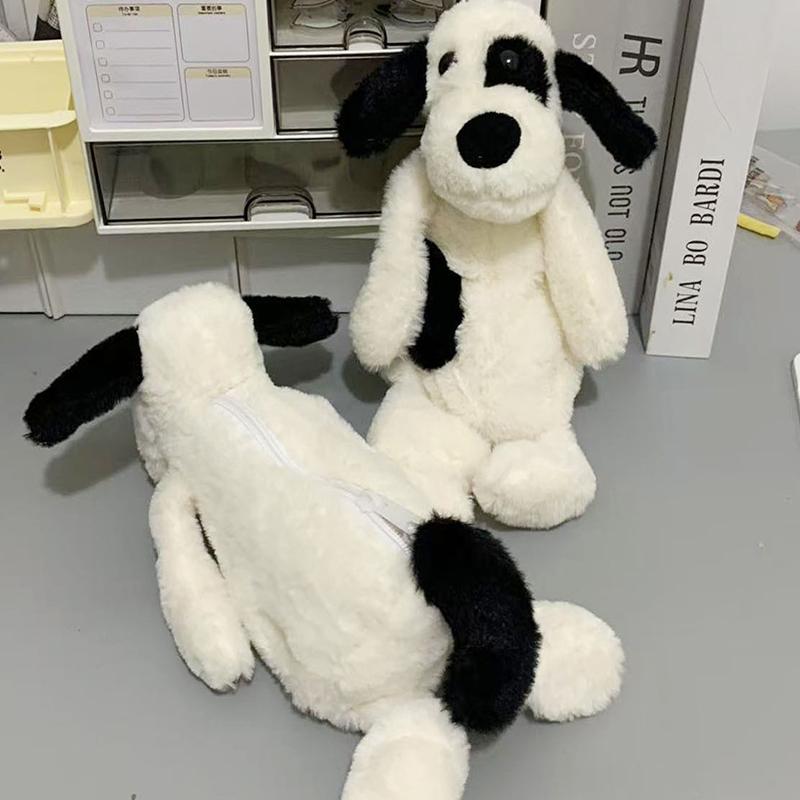 

Cute Spotted Pirate Dog Stationery Storage Pen Bag Student Large Capacity Plush Doll Pen Bag Gift