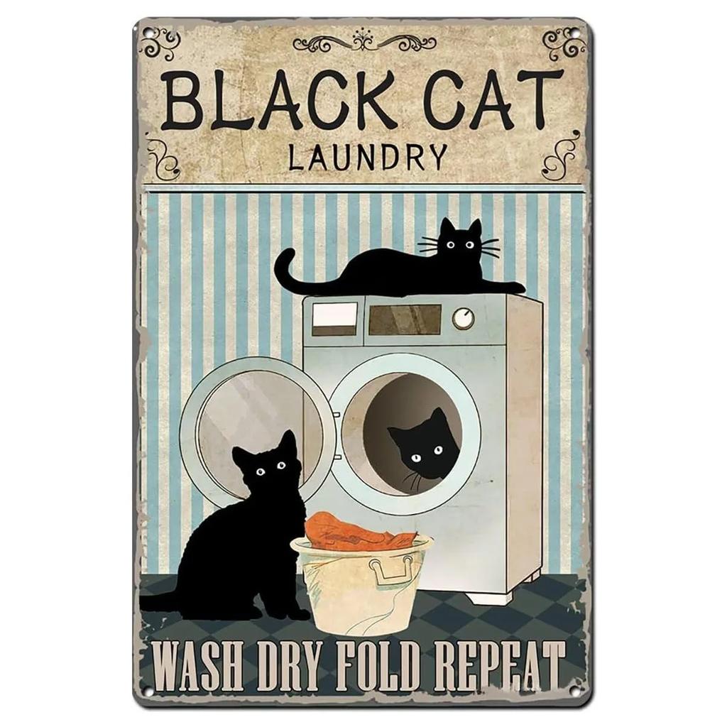 Plaque Metal Tin Signs Laundry Room Wall Decoration Vintage Art Posters Iron Painting for Man Cave Home Cafe Bathroom Club Bar