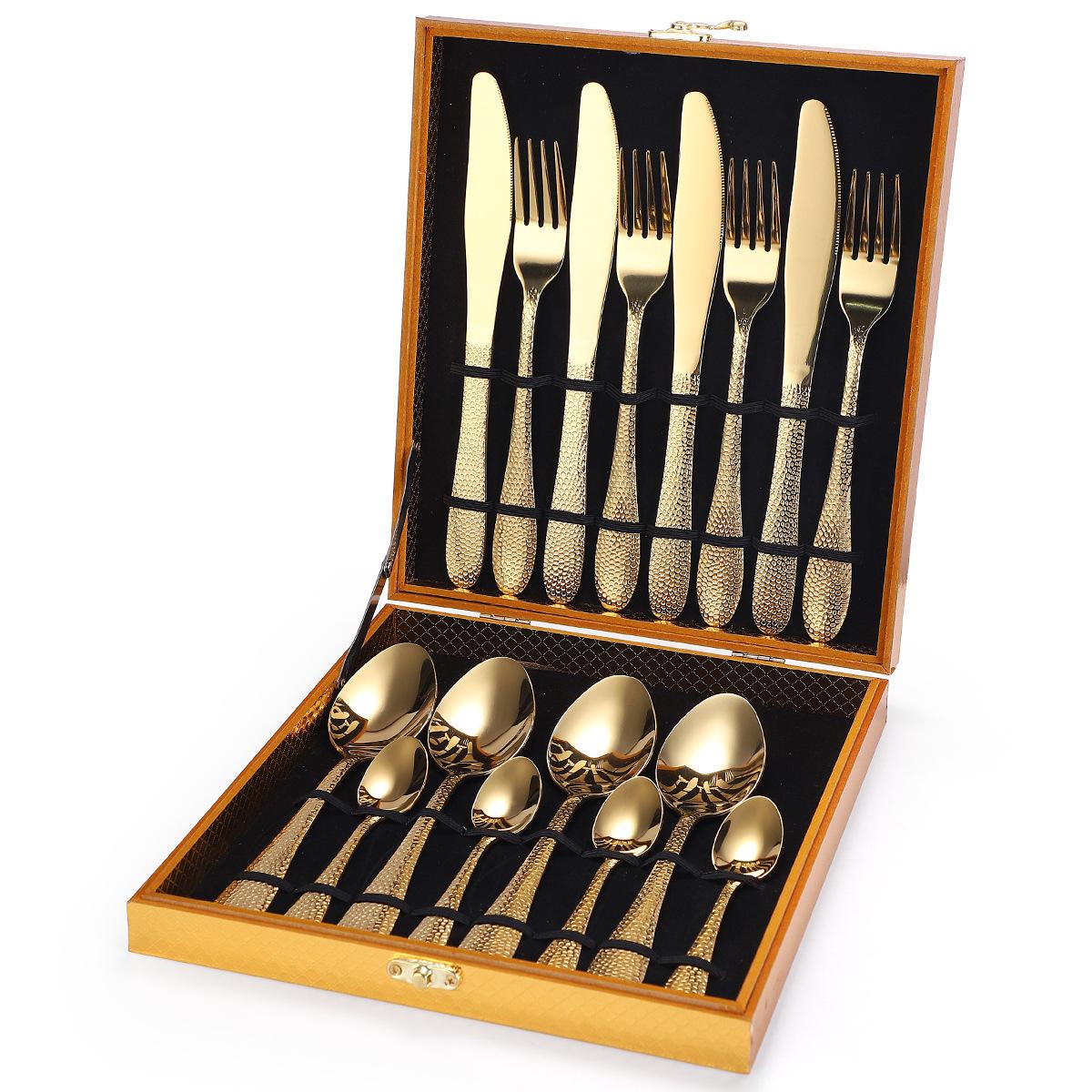 

Набор столовых приборов из нержавеющей стали, 16/24/36 предметов, домашний нож, вилка и ложка для западной кухни, подарочная коробка