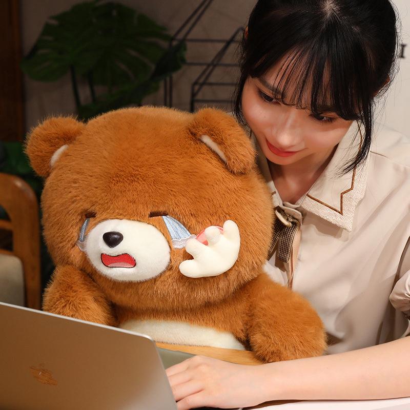 Cute Crying Bear Doll Can Be Pulled Out and Hugged