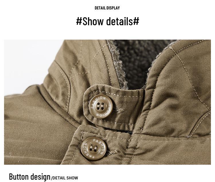 Men's Lambswool Coat: New Style Autumn/Winter Thick Velvet Warm Cotton Workwear Jacket