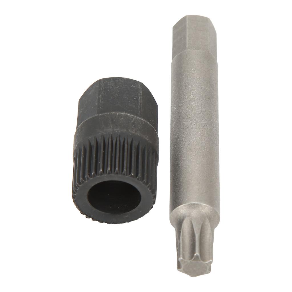 Alternator Pulley Wrench Kit 33 Teeth Spline Socket Drill Bit Puller Remover Tool Replacement for
