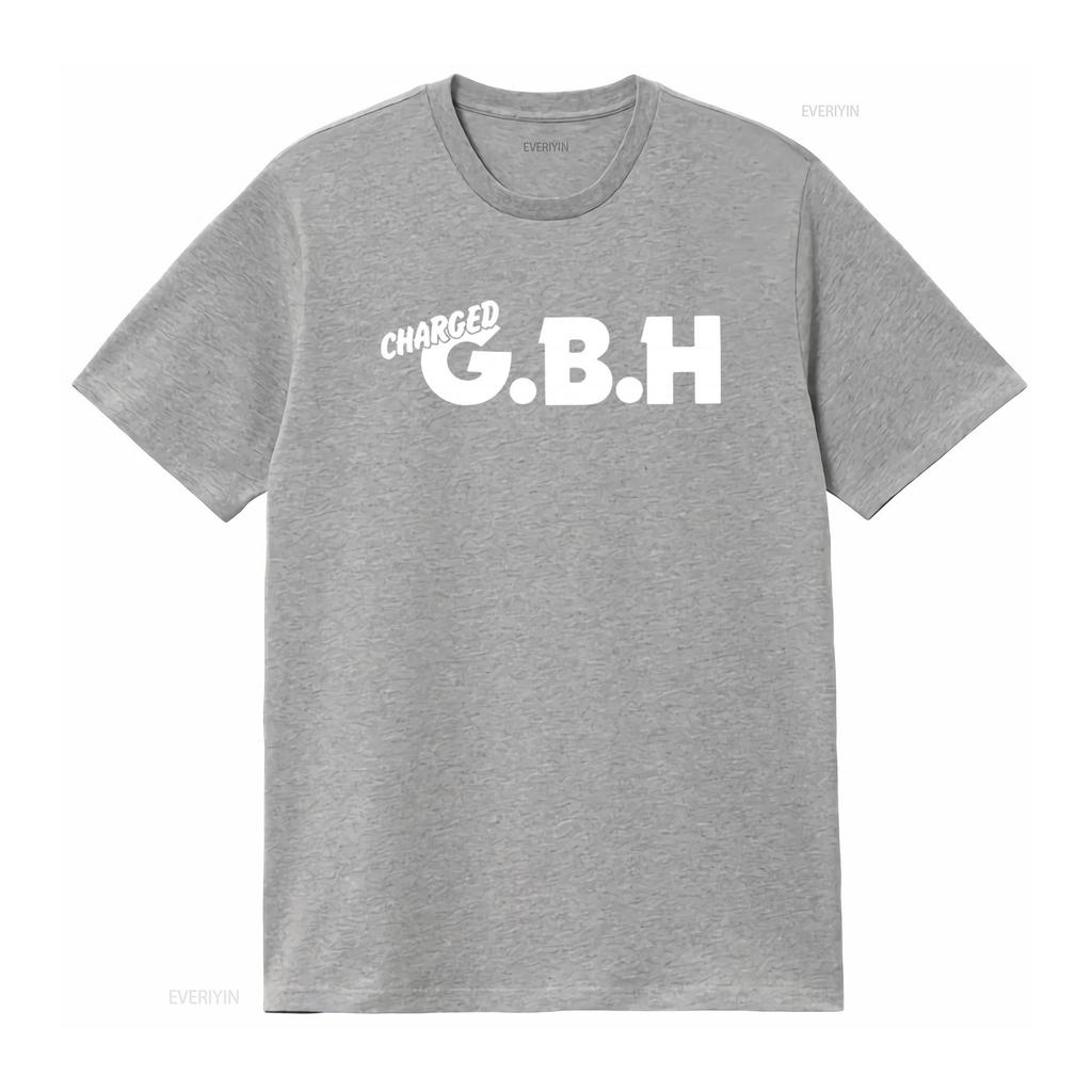 GBH Punk Rock Charged T Shirt Music Band Print vintage Washed designer clothes graphic streetwear Casual fashion homme