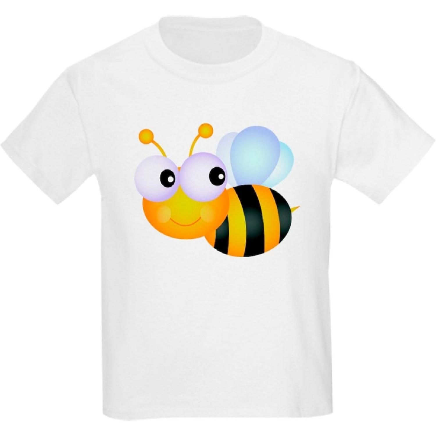 CafePress Cute Cartoon Bumble Bee Kids Light T Shirt Youth Kids Cotton T-Shirt S