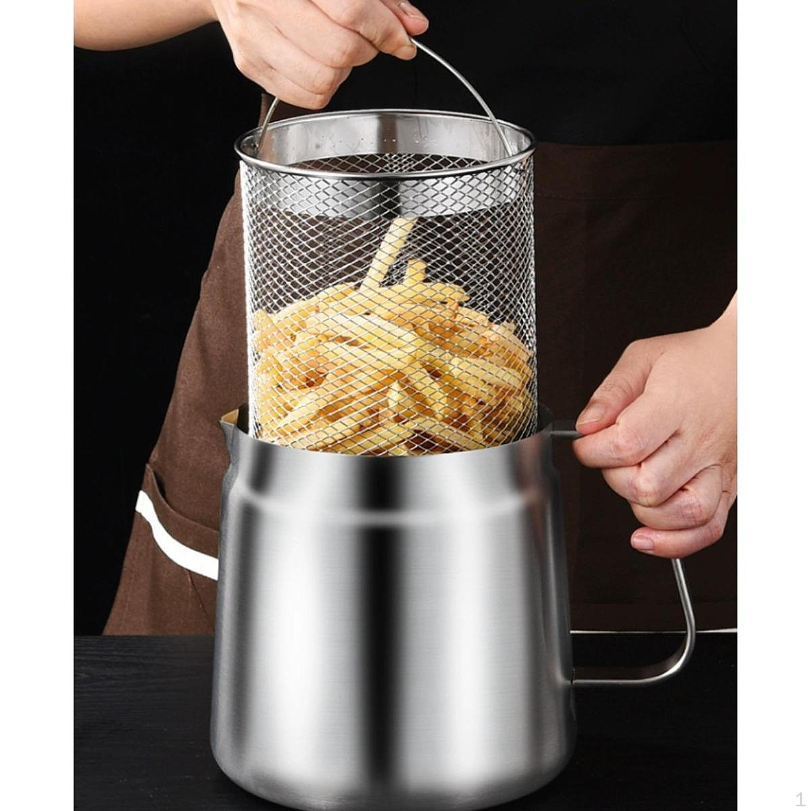 

Глубокая сковорода Контейнер Кухонная утварь Масло Фритюрница Кулинарный фильтр для жареного 2 L