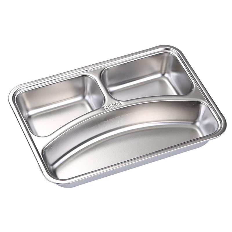 ZISIZ Stainless Steel 3-Compartment Lunch Plate